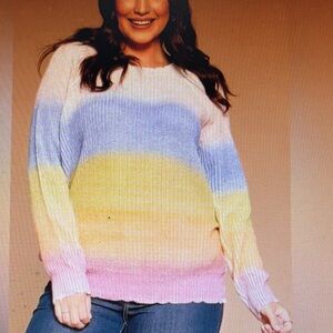 Odds plus pink combo tie dye light sweater
